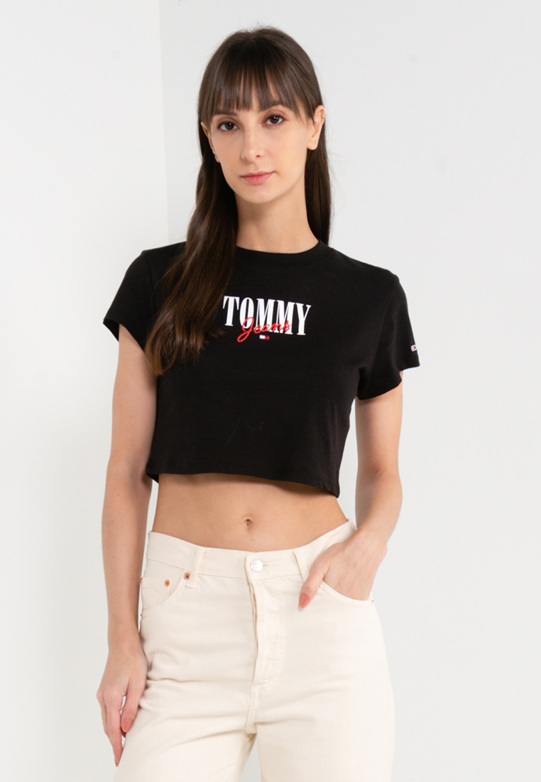 Tommy Hilfiger Baby Crop Essential Logo 1 Short Sleeve - Tommy Jeans