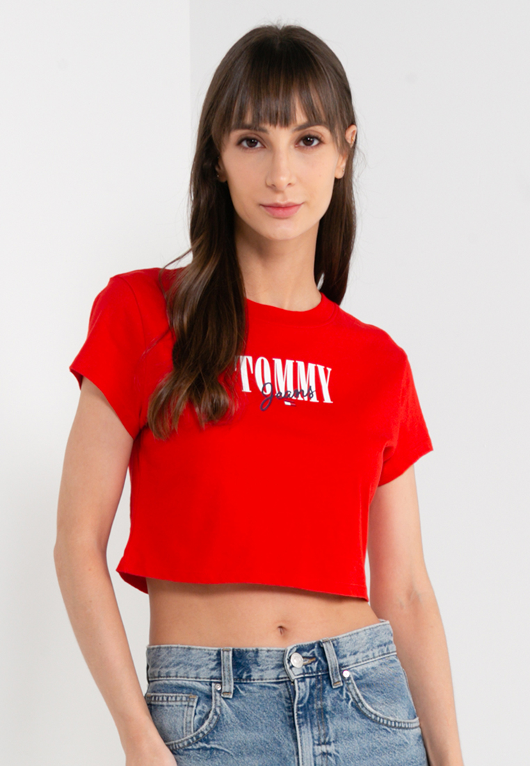 Tommy Hilfiger Baby Crop Essential Logo 1 Short Sleeve - Tommy Jeans