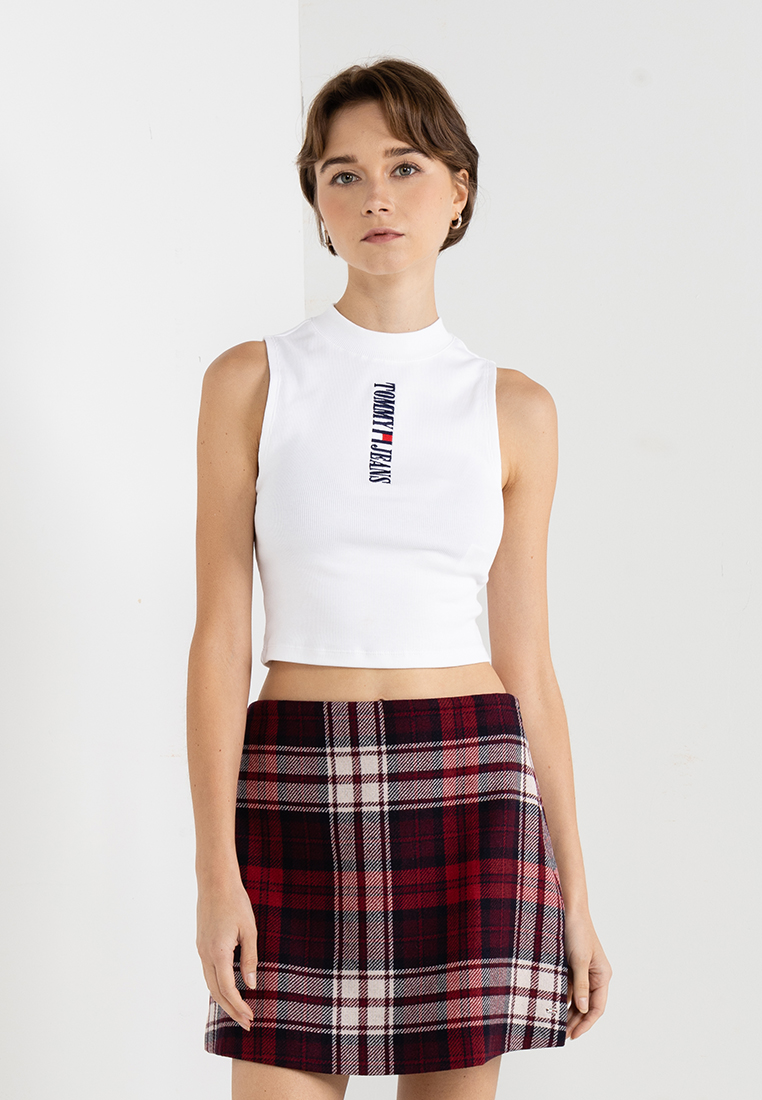 Tommy Hilfiger Archive Logo Cropped Tank Top - Tommy Jeans