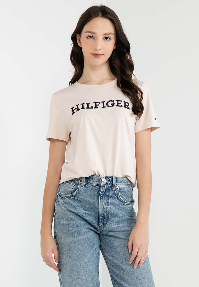 Tommy Hilfiger Regular Monotype Embroidered Crew Neck Tee