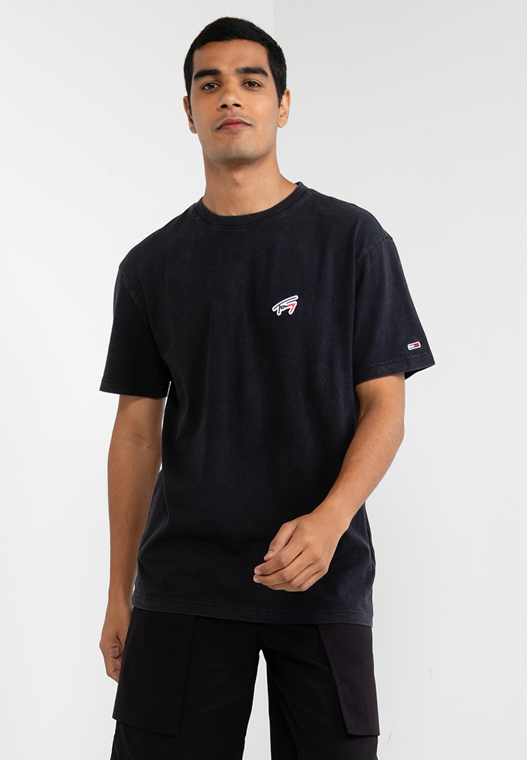 Tommy Hilfiger Clsc Washed Signature Tee - Tommy Jeans