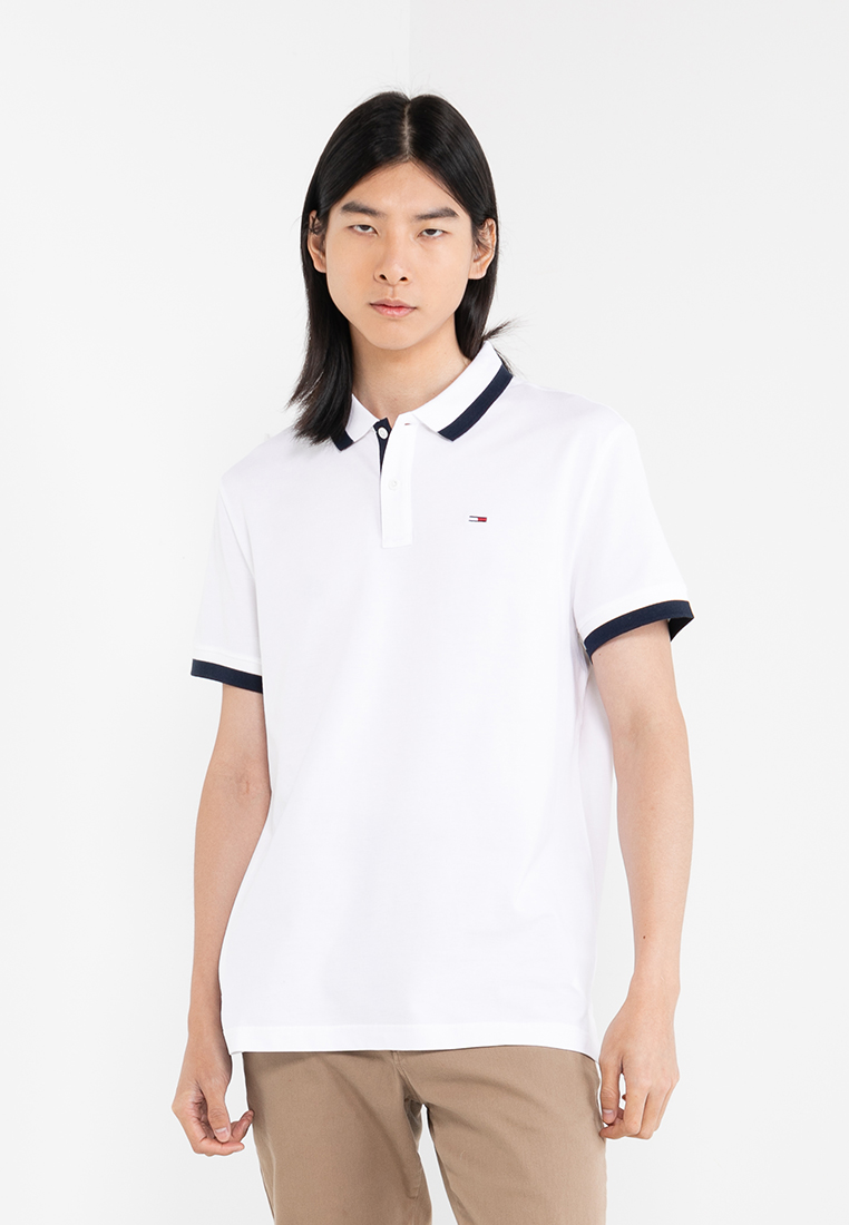Tommy Hilfiger Solid Tipped Polo - Tommy Jeans