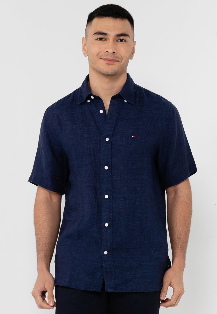 Short Sleeves Regular Fit Linen Shirt - Tommy Hilfiger
