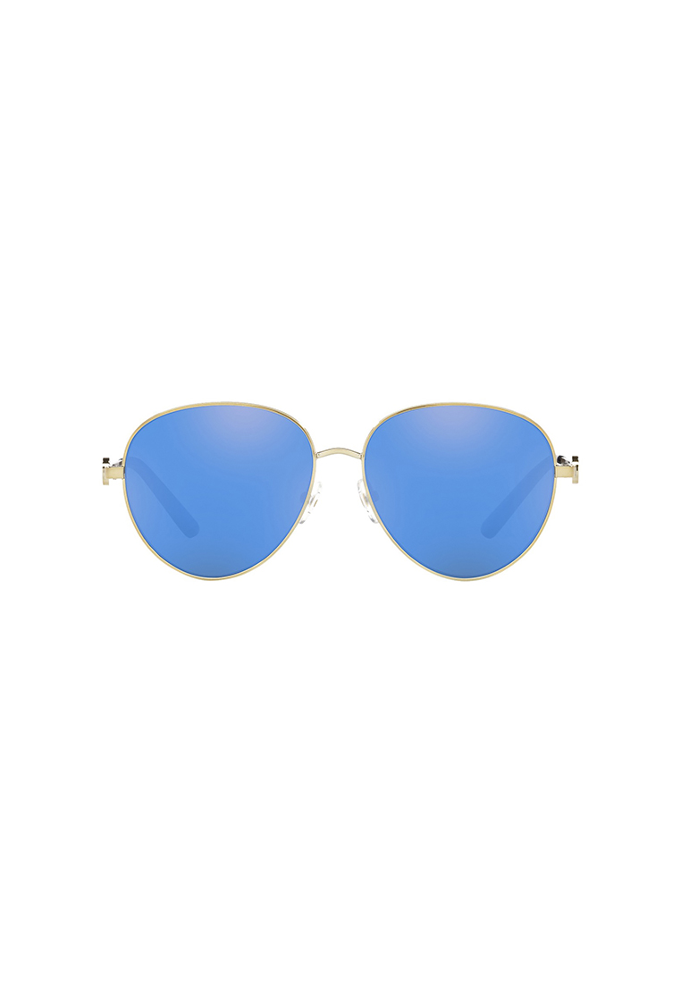 TORY BURCH Tory Burch Women's Pilot Frame Gold Metal Sunglasses - TY6082