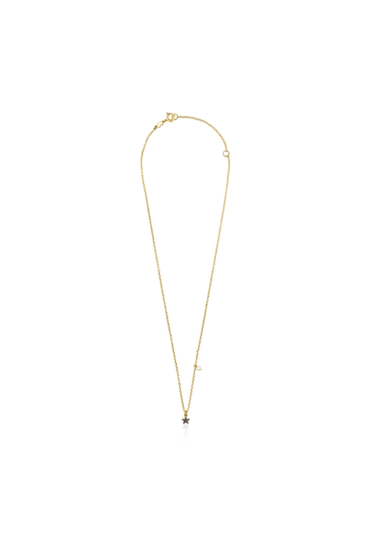 TOUS New Motif Silver Vermeil Necklace with Sapphire Star