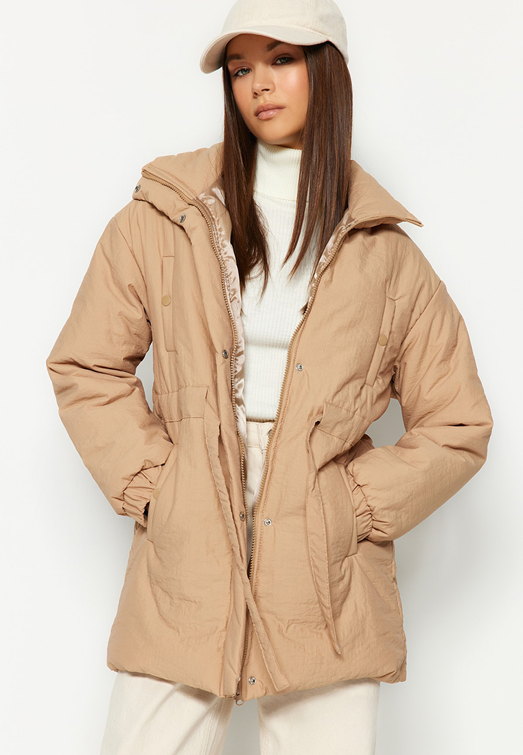 Trendyol Belted Water Repellent Quilted Inflatable Coat