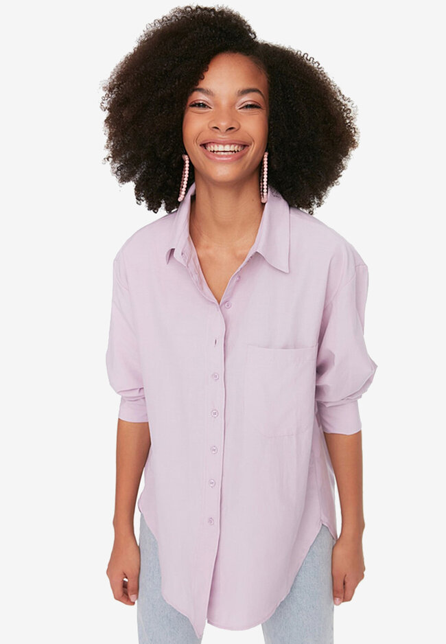 Trendyol Light Dusty Rose Buttoned Shirt