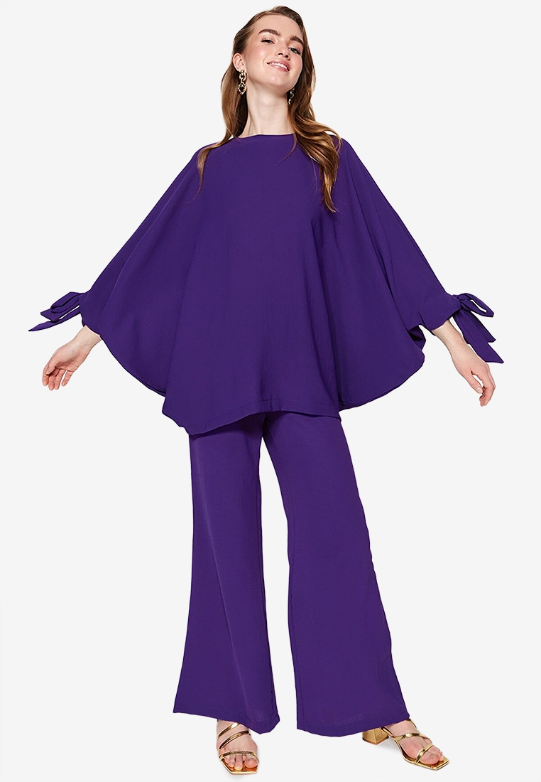 Trendyol Modest Wide Sleeve Detailed Woven Suit