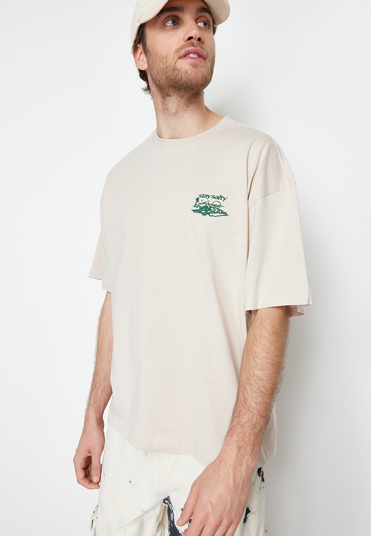 Trendyol Stay Salty Embroidery T-Shirt