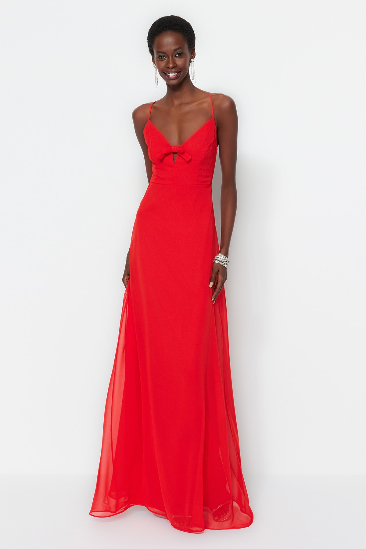 Trendyol Bow Front Evening Dress