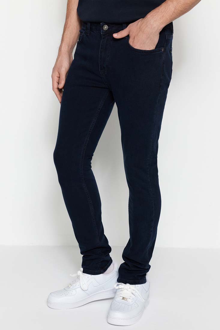 Trendyol Limited Edition Dark Navy Blue Men's Premium Flexible Fabric Skinny Fit Jeans Denim Trousers.