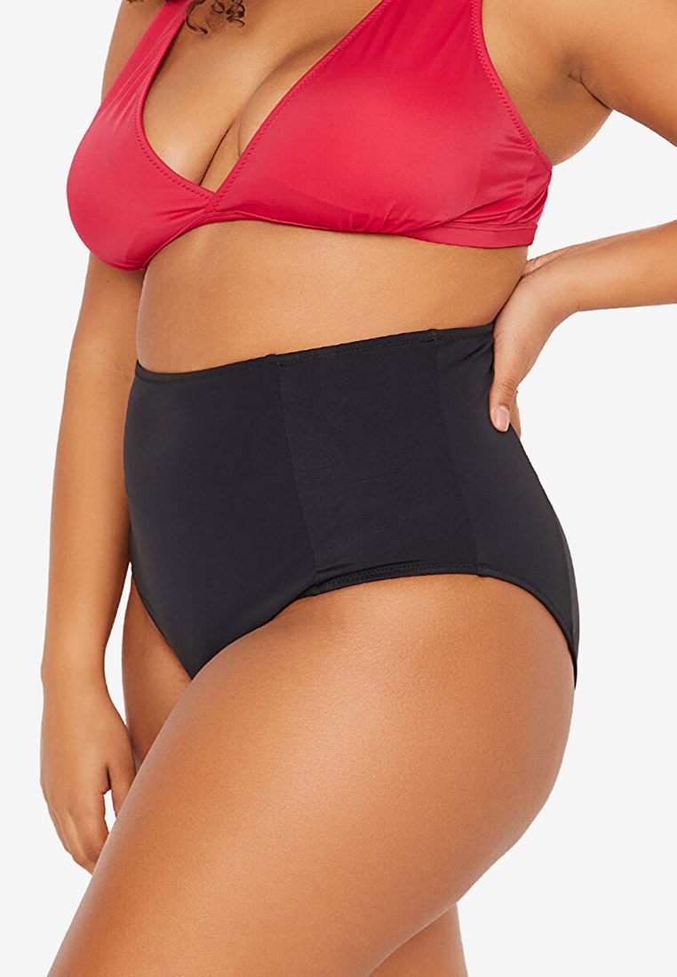 Trendyol Black Plus Size Bikini Bottom