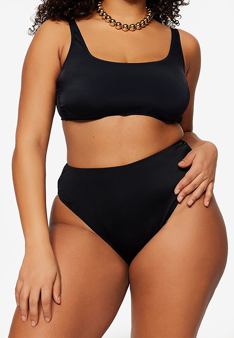 Trendyol Black Plus Size Bikini Bottom