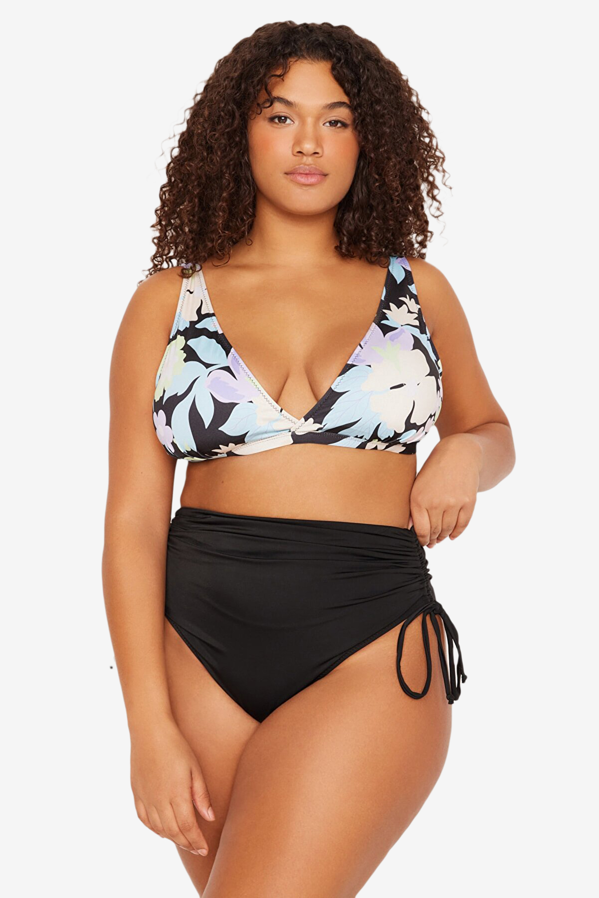 Trendyol Black Plus Size Bikini Bottom