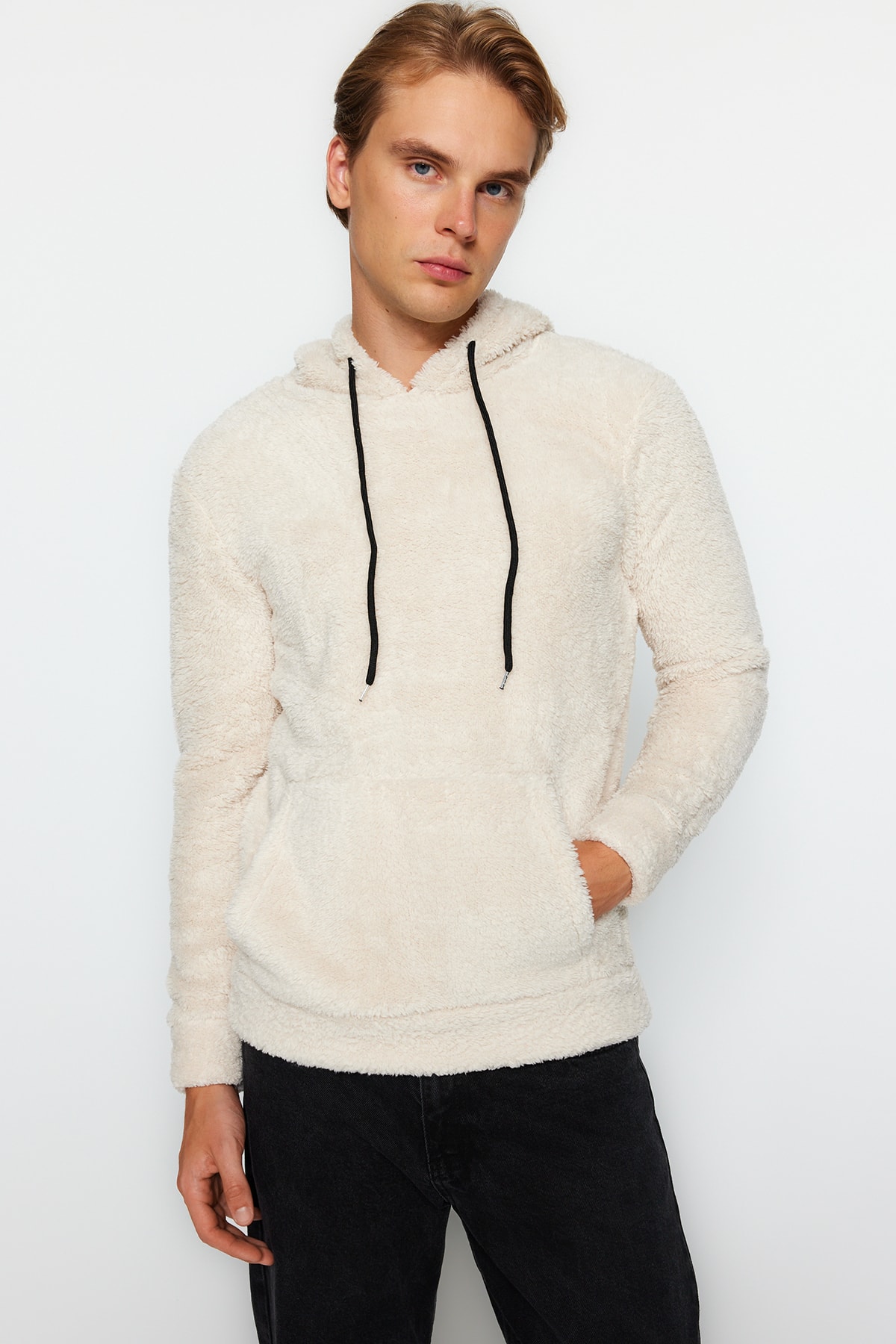 Trendyol Mink Men's Hooded Hoodie Kangaroo Pocket Long Sleeve New Sweatshirt