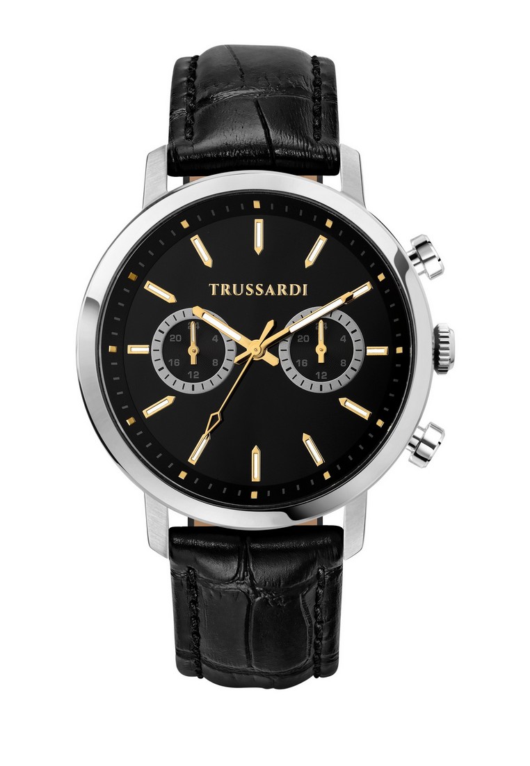 【2 Years Warranty】 Trussardi T-Couple 43mm Men's Quartz Watch Luminous Dial Hands R2451147001 Japan Movement