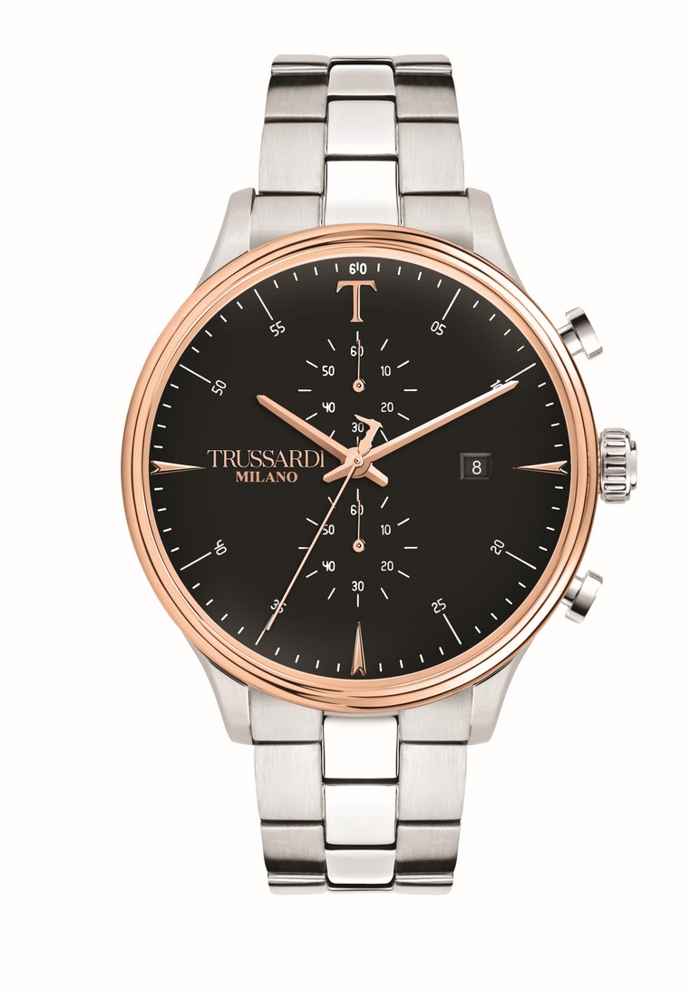 【2年保修】 Trussardi T-Complicity 銀色鋼帶男仕計時腕錶 R2473630002