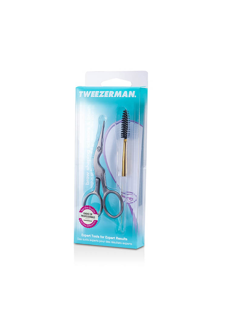 Tweezerman TWEEZERMAN - 修眉剪及眉刷 Stainless Brow Shaping Scissors & Brush
