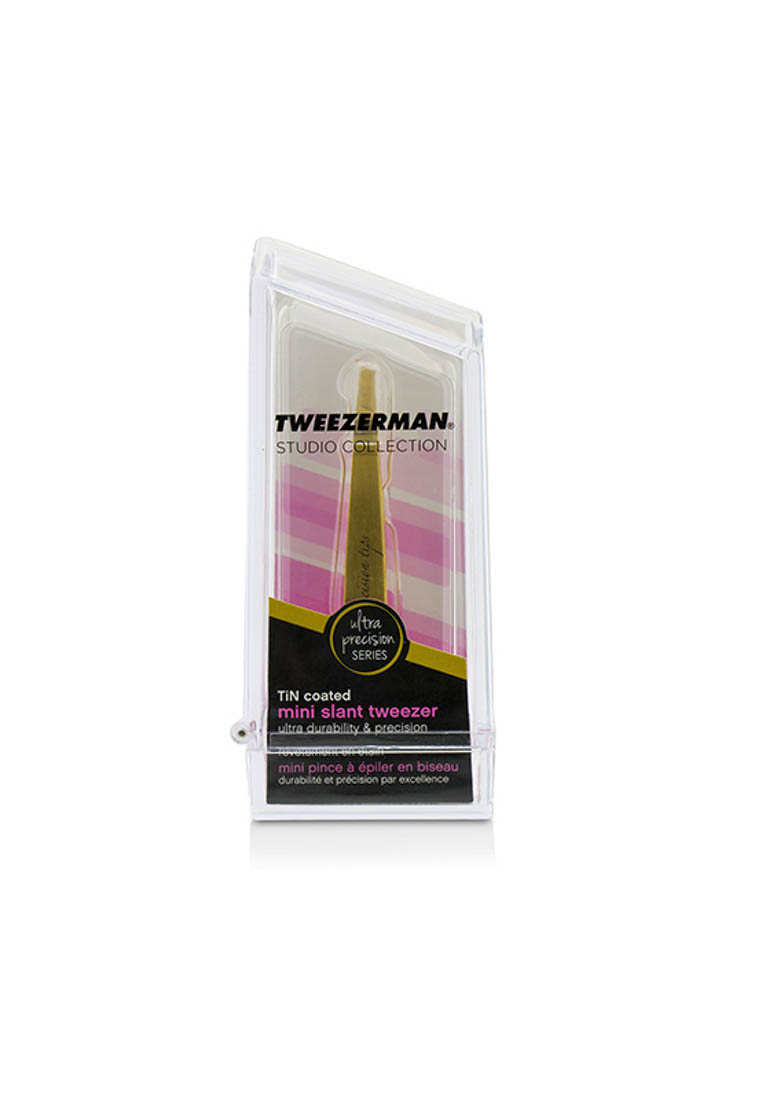 Tweezerman TWEEZERMAN - 迷你專業斜口眉夾(錫)Mini Slant Tweezer Ultra Precision (Tin Coated) (工作室系列)