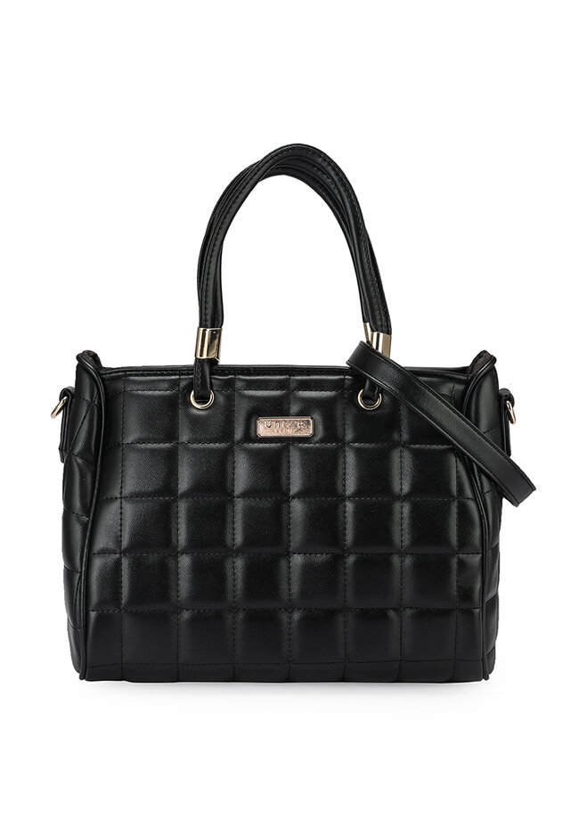 Unisa Quilted Convertible Boston Bag