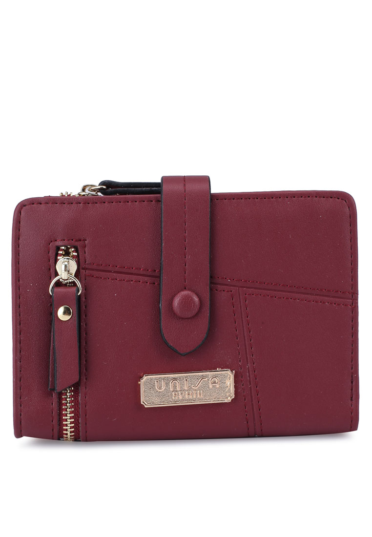 Unisa Faux Leather Contrast Edge Bi-Fold Medium Wallet