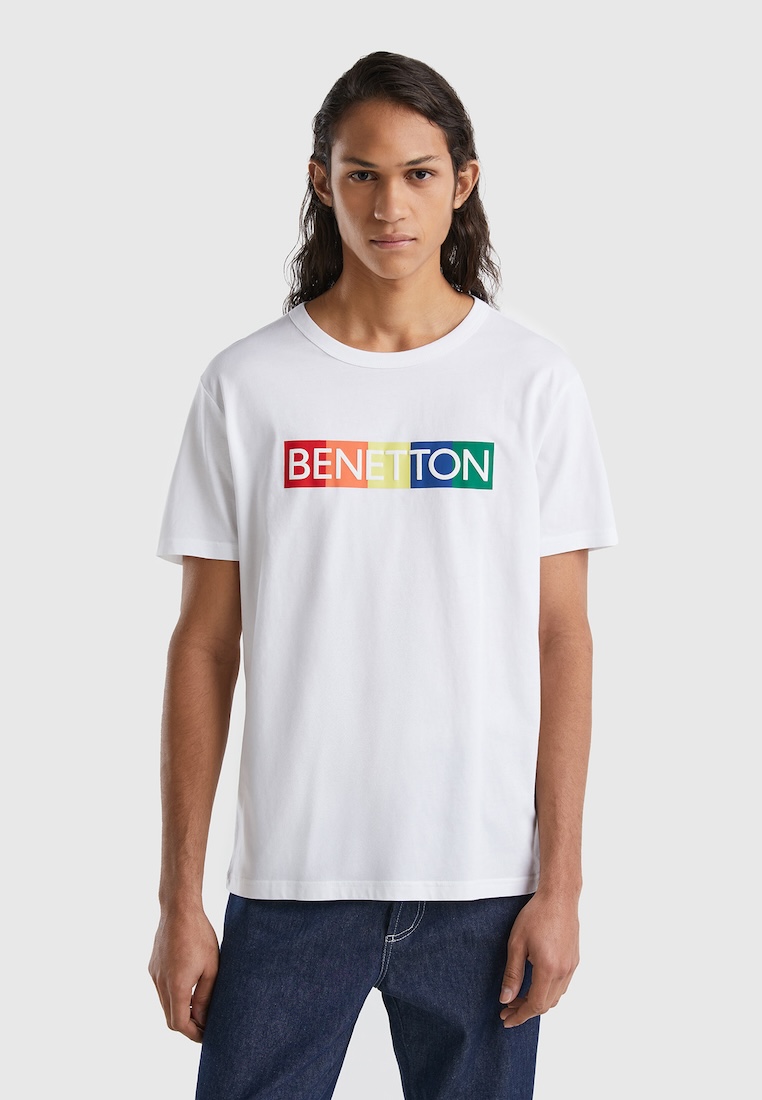 United Colors of Benetton 有標誌印花的有機棉T恤