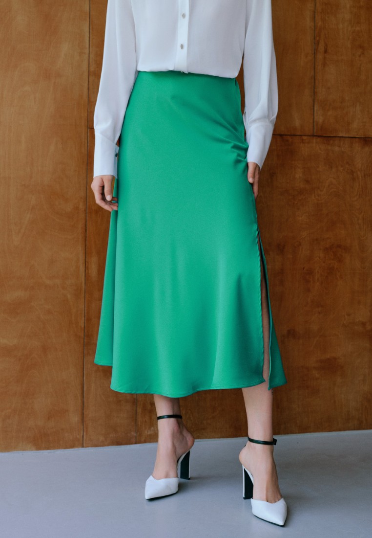 Urban Revivo 女裝氣質高級感垂感薄款綁帶顯瘦A字半裙