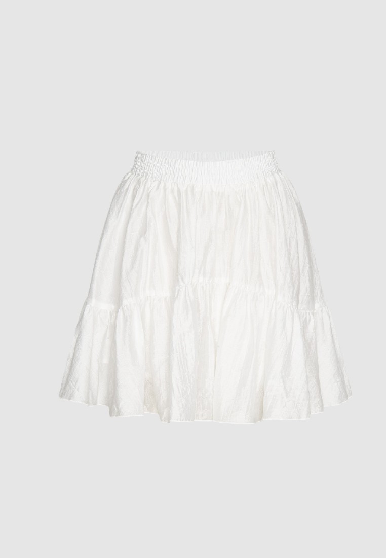 Urban Revivo UR夏季新款女裝休閒風甜美寬鬆廓形疊層寶藏短半裙UWL532046
