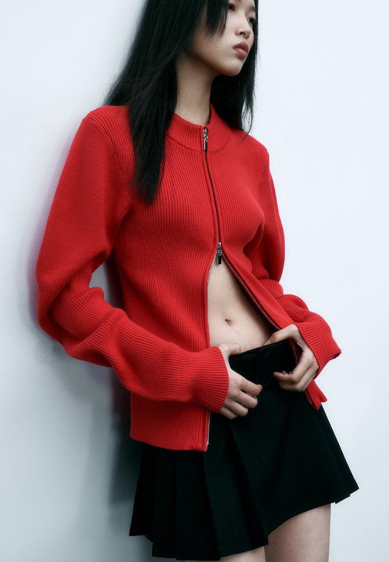 Urban Revivo 女裝紅色針織外套