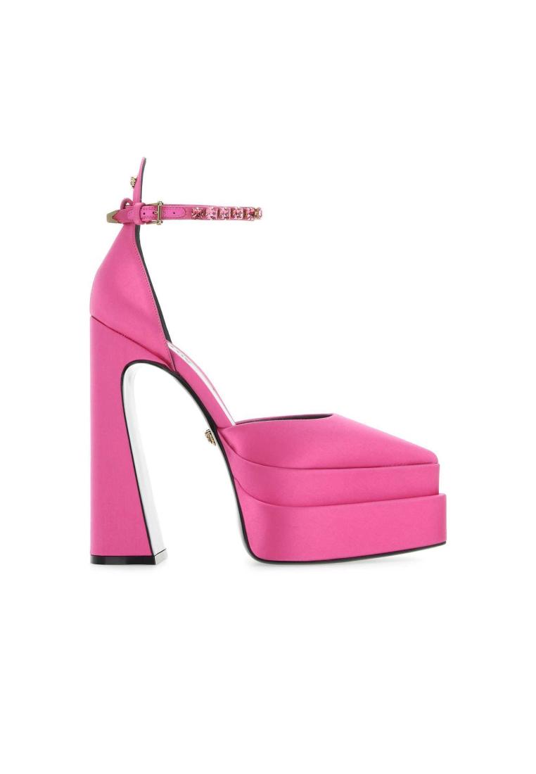 Versace Silk Satin Pumps - VERSACE - Pink