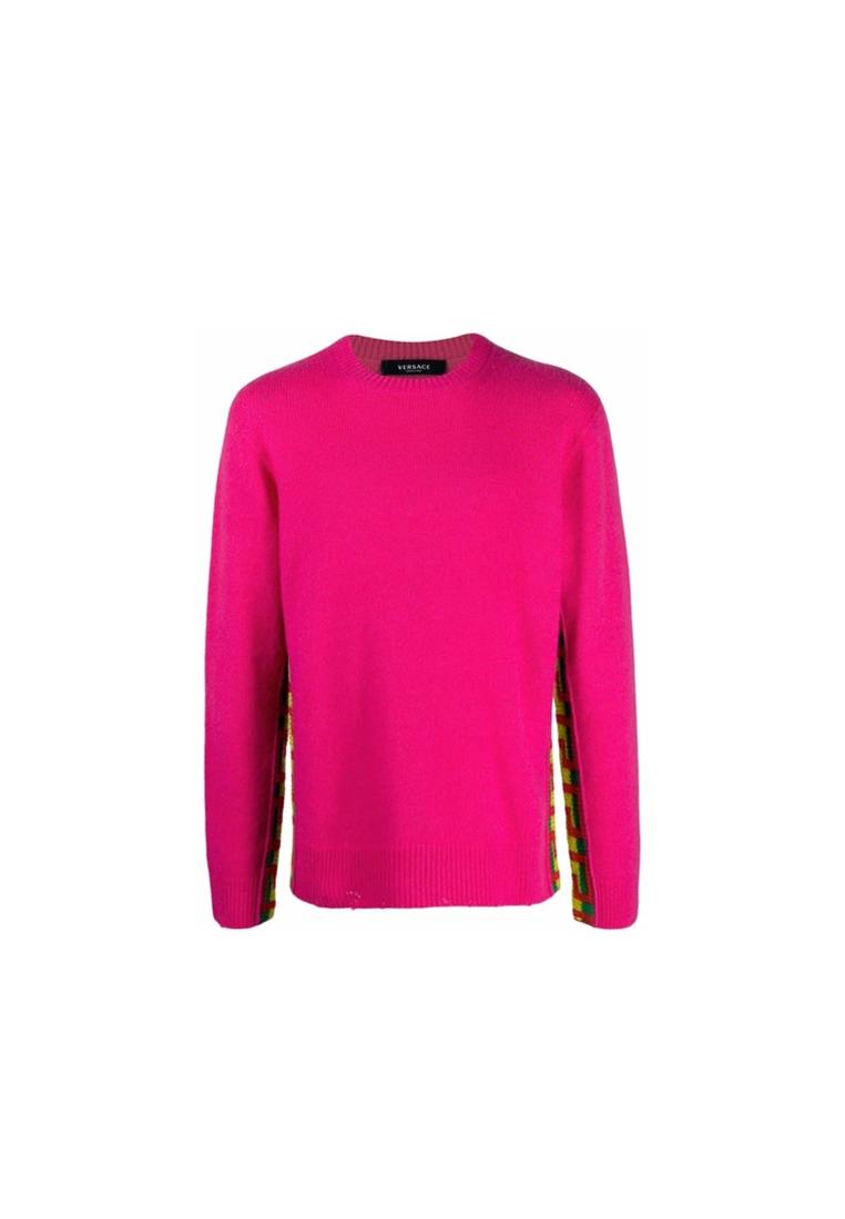 Versace Greca Wool Sweater - VERSACE - Pink