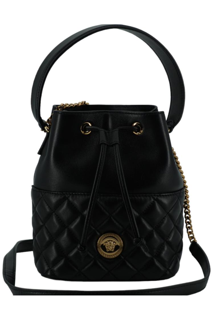 Versace Calf Leather Small Bucket Shoulder Bag with Medusa Head Logo