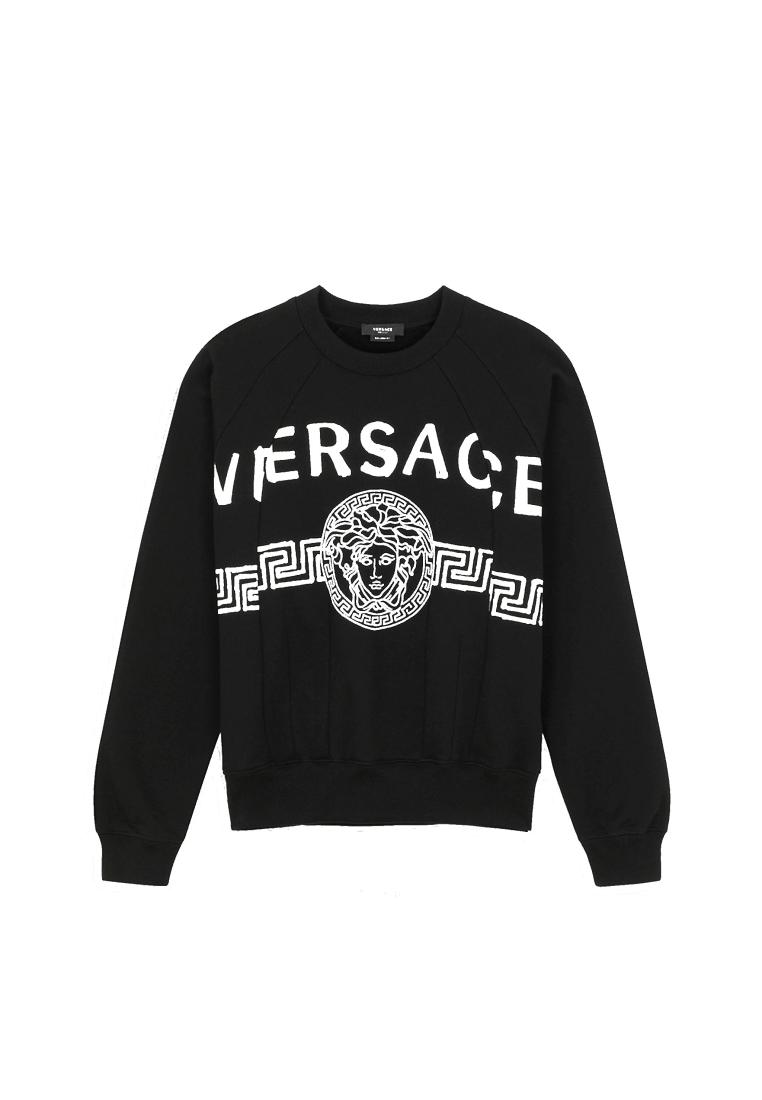 Versace Logo Sweartshirt - VERSACE - Black