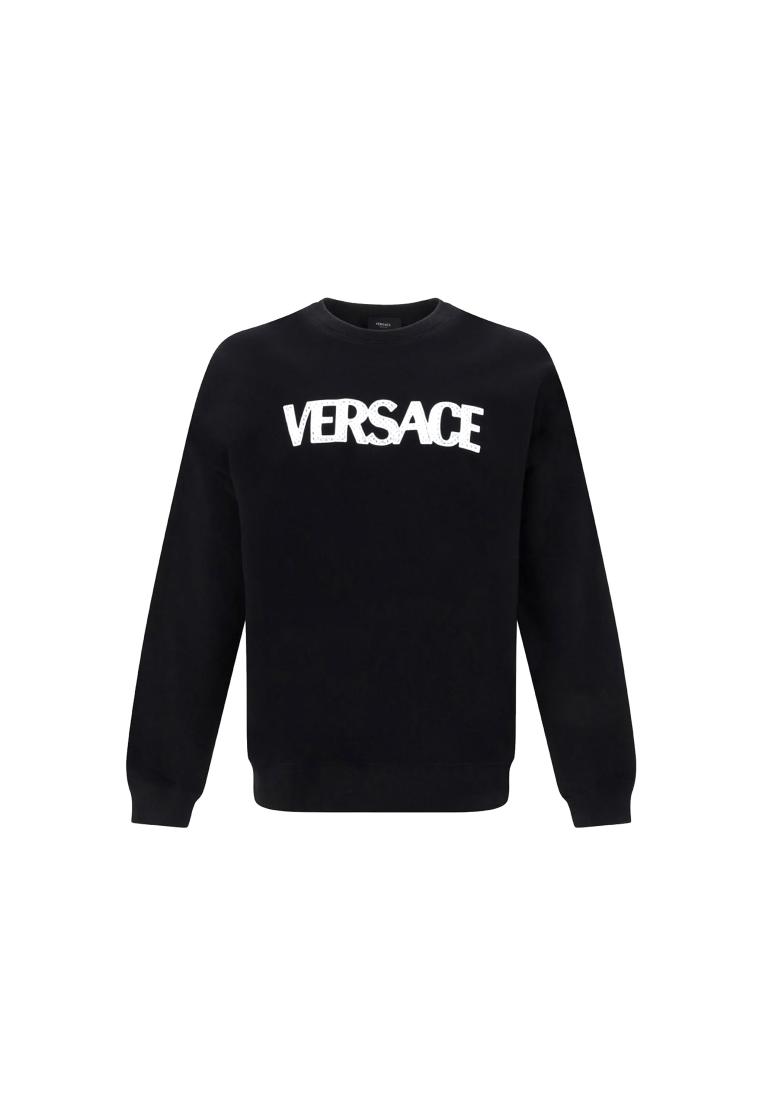 Versace Logo Sweartshirt - VERSACE - Black