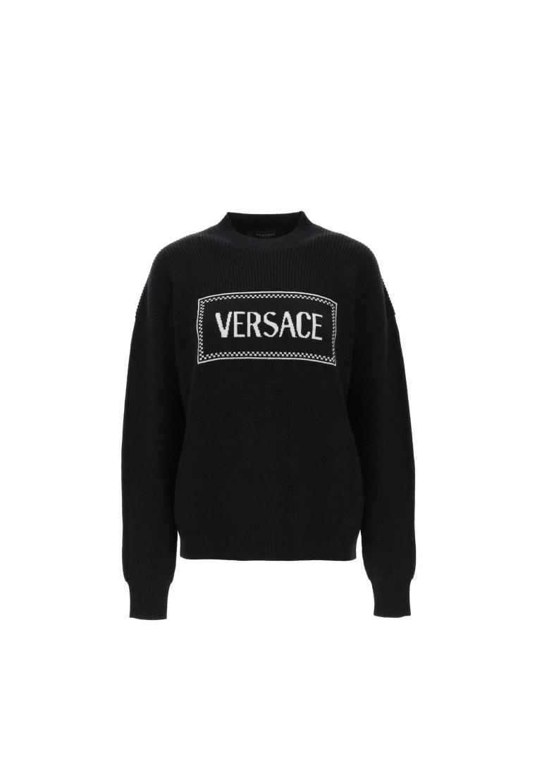 Versace Logo Sweater - VERSACE - Black