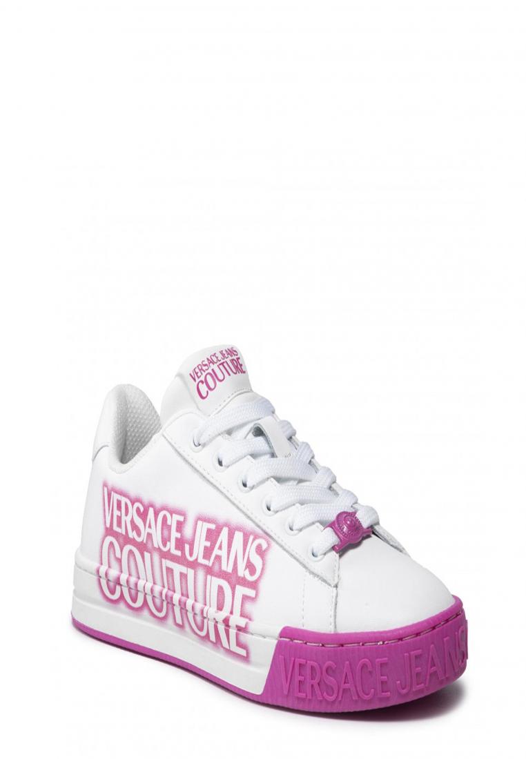 Versace Jeans Couture Leather Logo Sneakers - VERSACE JEANS COUTURE - White