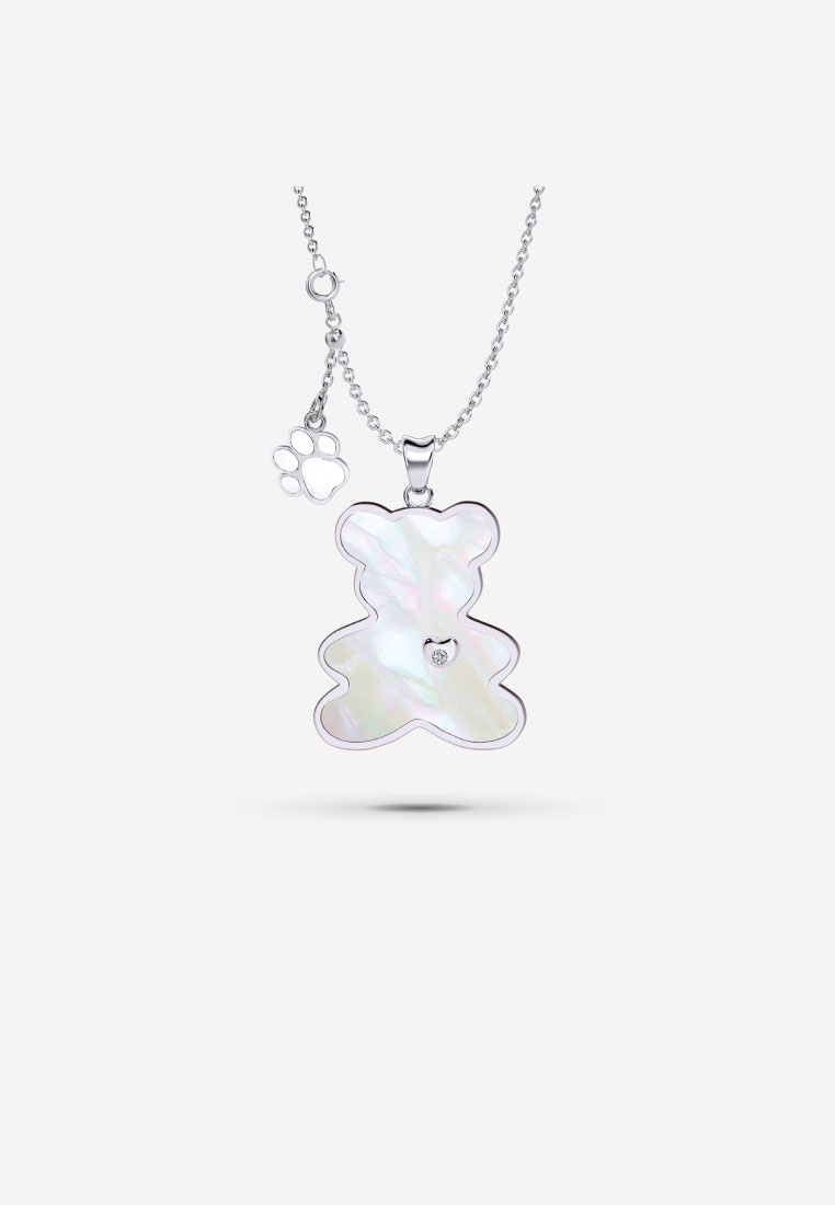 Vinstella Jewellery Vinstella Luvis Bear – Mother Of Pearl 15mm (Silver)