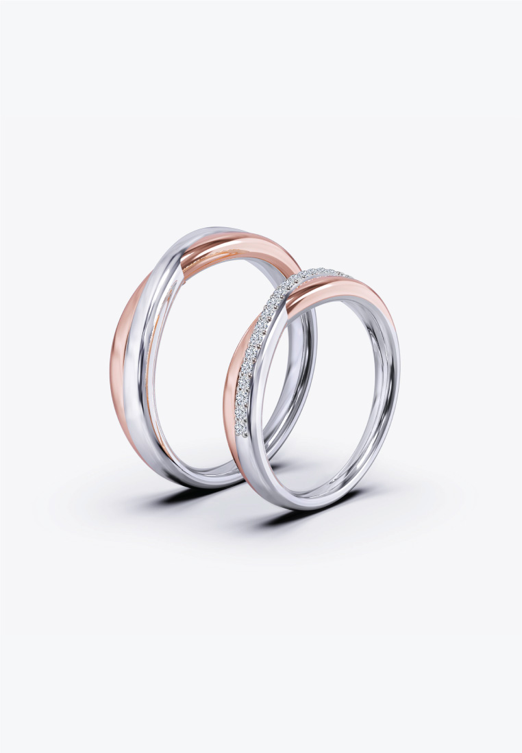 Vinstella Jewellery Vinstella Love Bond Dual Colour Couple Ring - Men's