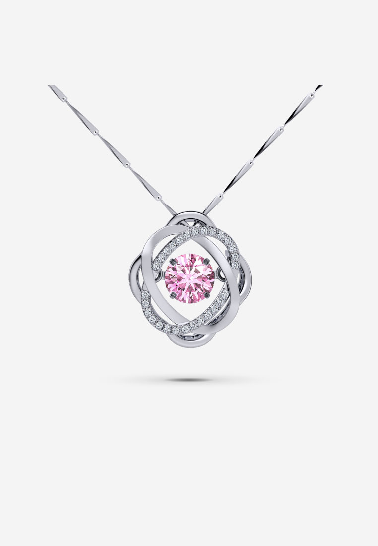 Vinstella Jewellery Liberty Pink Quartz Diamond Pendant
