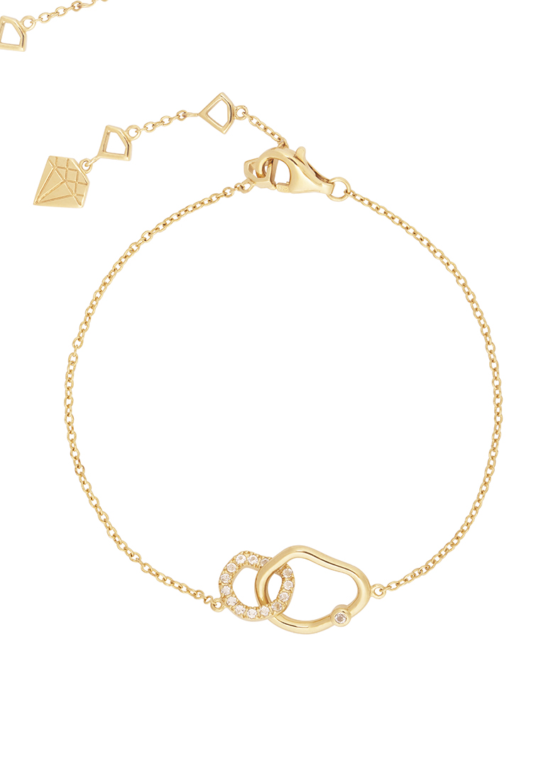 Wanderlust + Co Infinity Link Pave 14K Gold Vermeil Bracelet