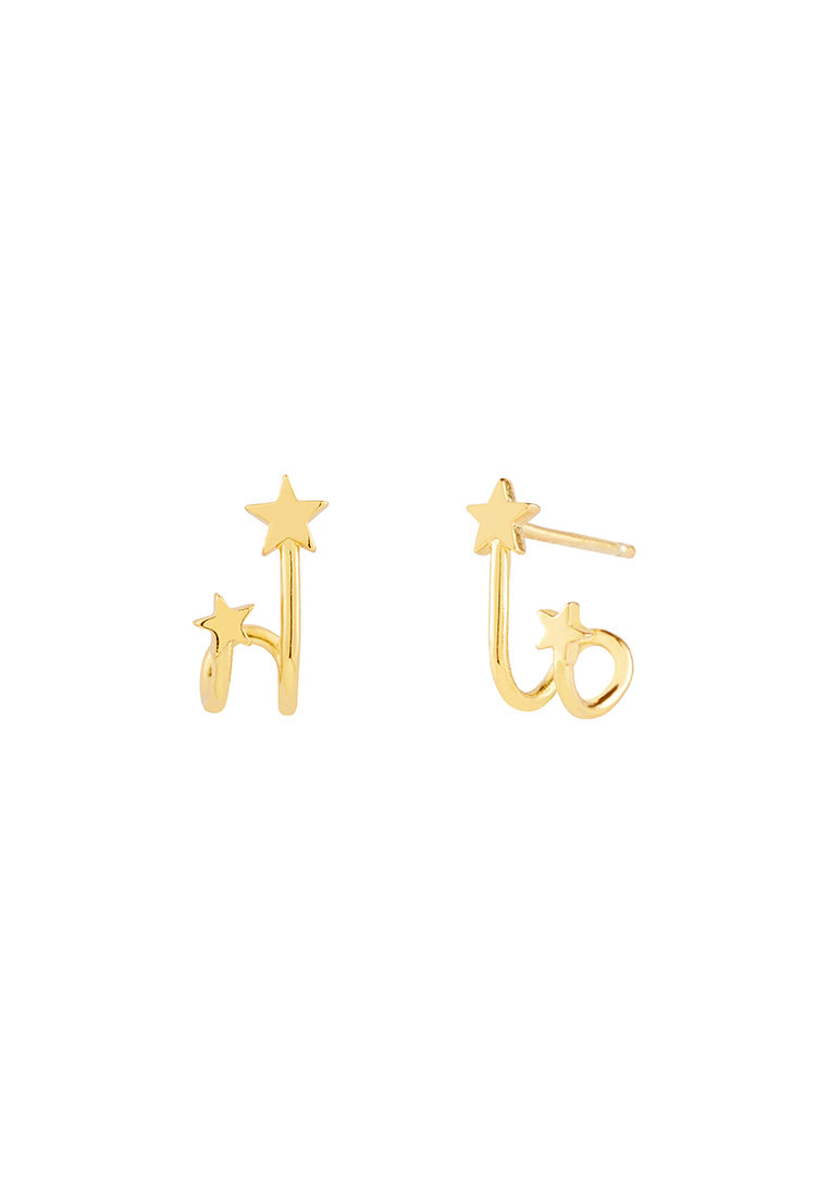 Wanderlust + Co In The Stars Gold Huggie Earrings