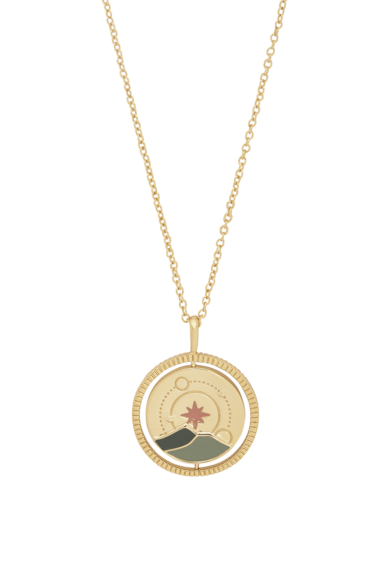 Wanderlust + Co Milky Way Spinning Gold Necklace