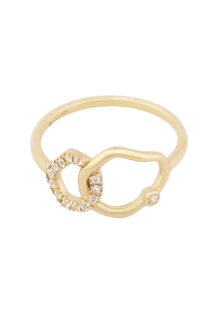 Wanderlust + Co Infinity Link Pave 14K Gold Vermeil Ring