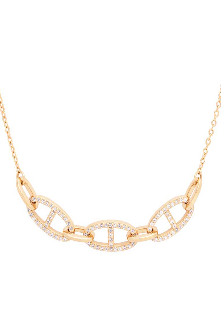 Wanderlust + Co Link Anchor 14K Gold Vermeil Necklace