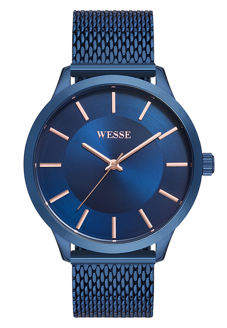 Wesse Men Navy Blue Quartz Watch