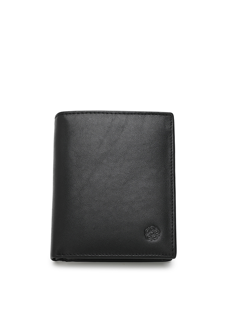Wild Channel Men's Genuine Leather RFID Blocking Bi Fold Wallet