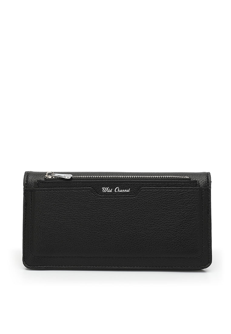 Wild Channel 2 In 1 Long Purser with Coin Purse - Black