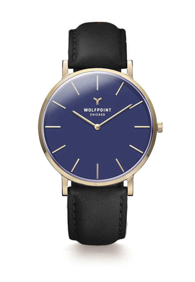Wolfpoint 經典晉雅系列 - Blue - Horween Leather Strap Black