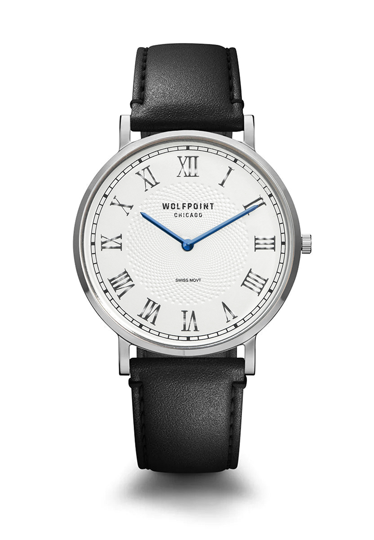 Wolfpoint 經典晉雅系列 - Enamel White - Horween Leather Strap