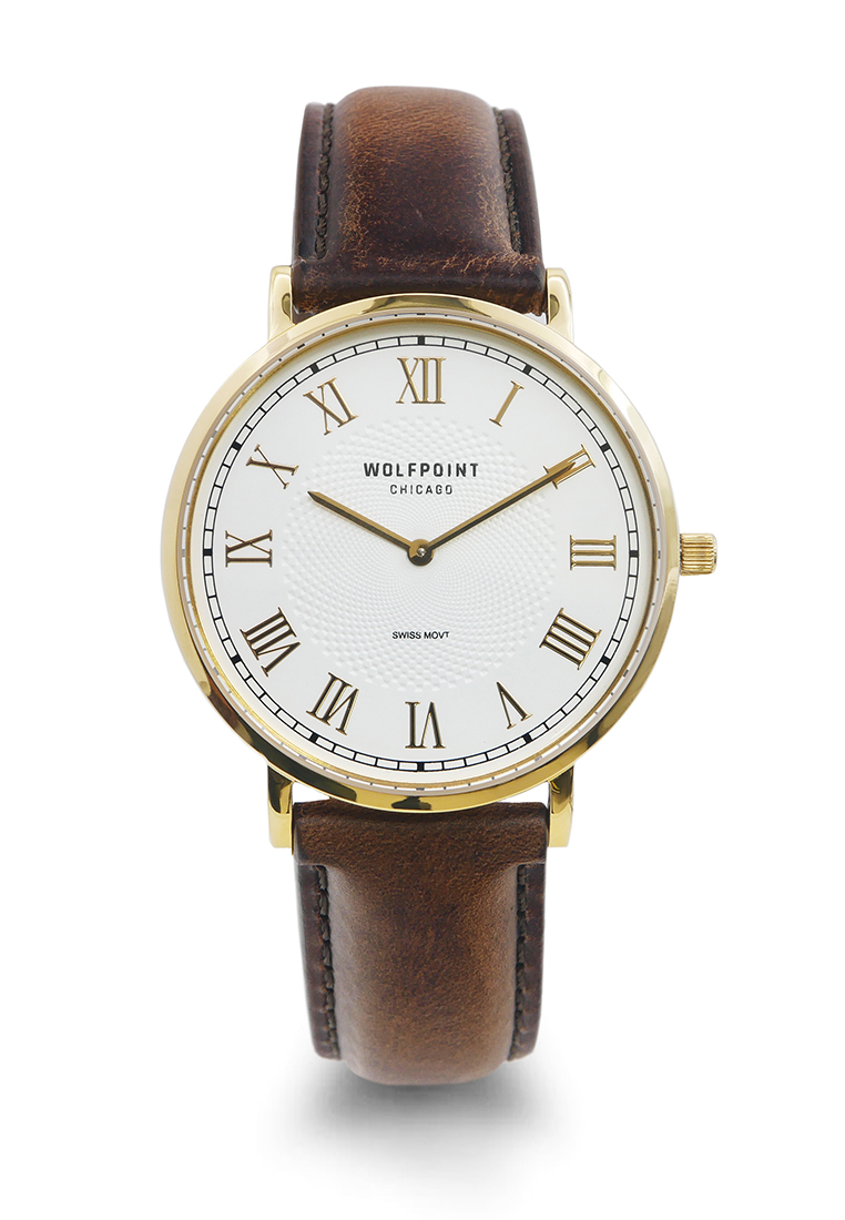Wolfpoint 經典晉雅系列 - Golden White - Horween Leather Strap